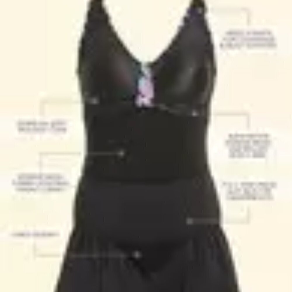 Tie Front V-Neck Swimdress - Picture 3 of 3